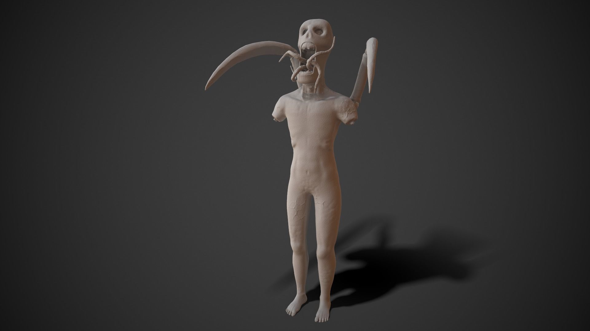 PBR Infected Zombie Low-poly 3D model_5