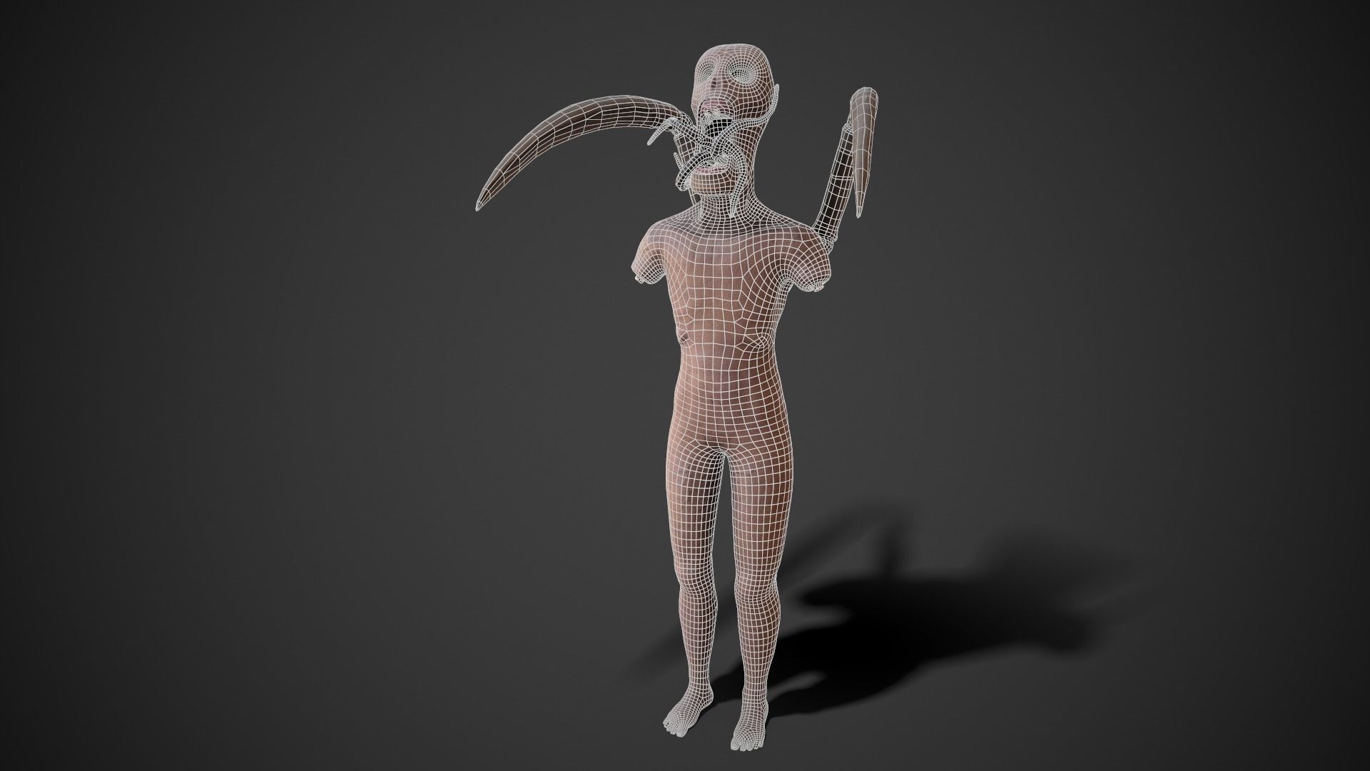 PBR Infected Zombie Low-poly 3D model_6