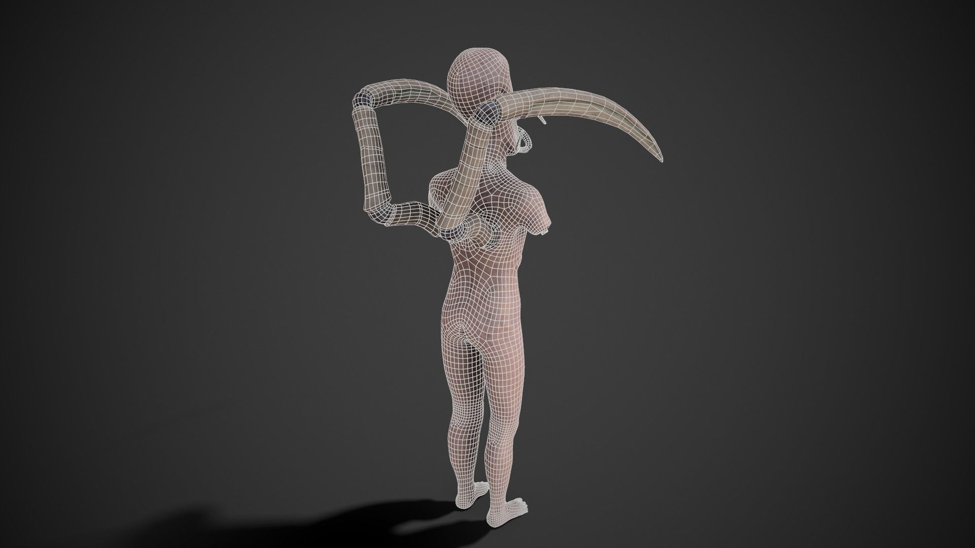 PBR Infected Zombie Low-poly 3D model_9