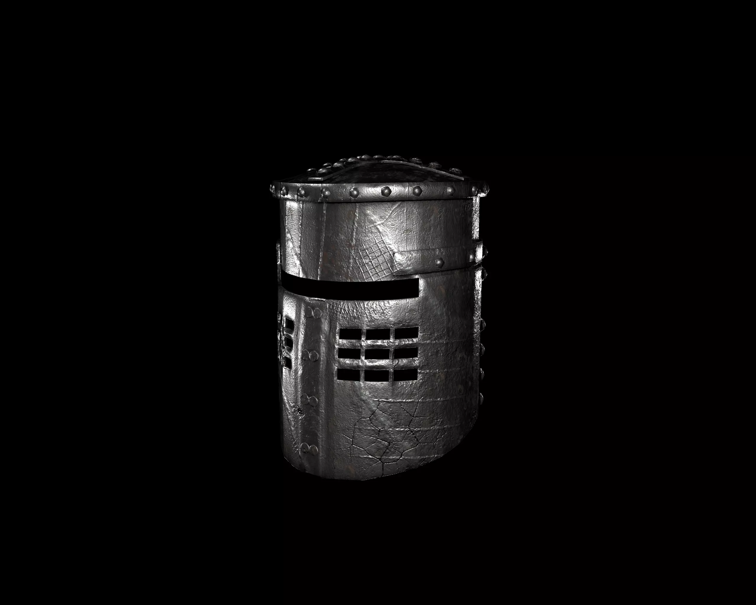 Steel Helmet Free low-poly 3D model