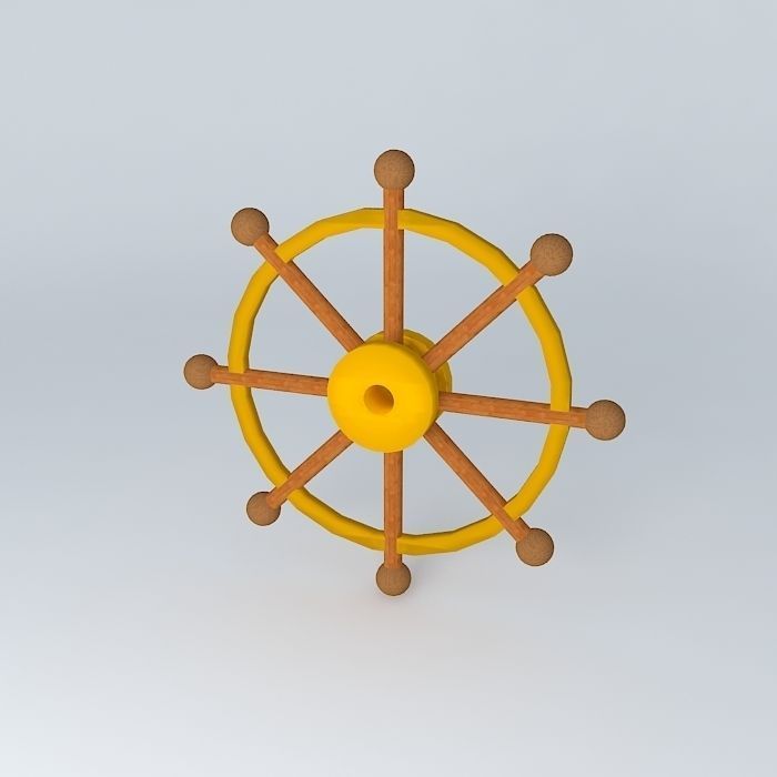 ships wheel 3D model_1