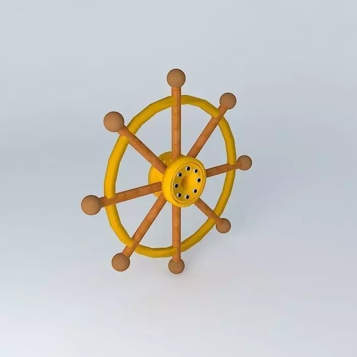 ships wheel 3D model_0