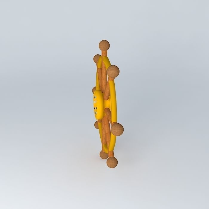 ships wheel 3D model_2
