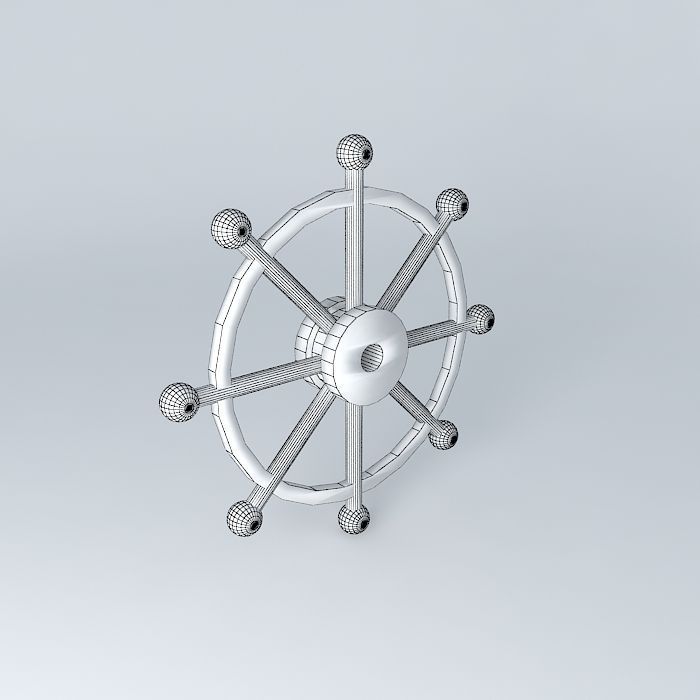 ships wheel 3D model_4