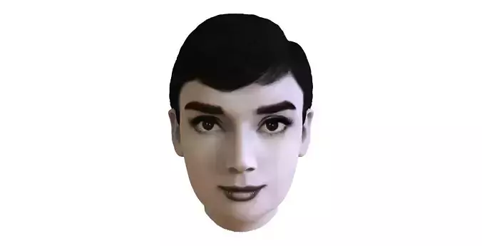 Audrey Hepburn black and white 3D model