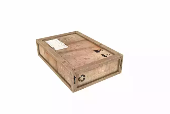Old Wooden Cargo Crate 2 PBR