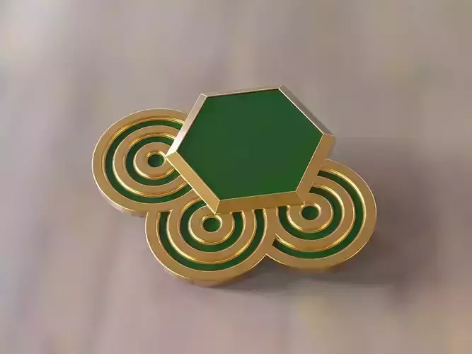 Brooch sexangel and circles