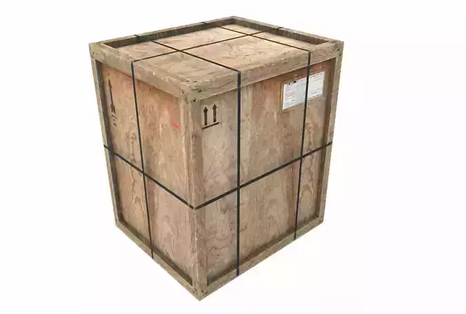 Old Wooden Cargo Crate 9 PBR