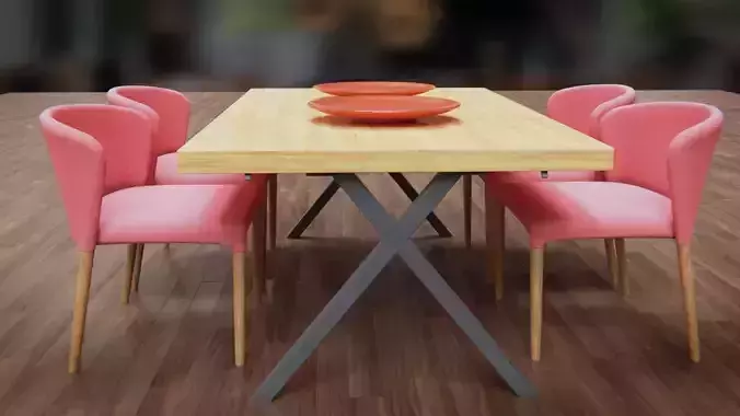 Dining table and chair
