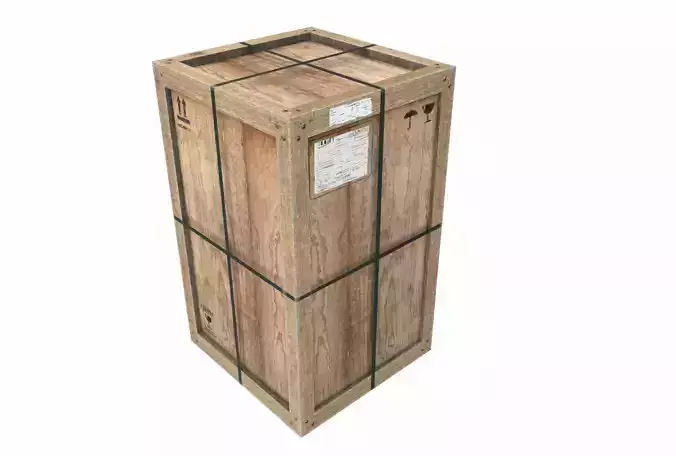 Old Wooden Cargo Crate 13 PBR