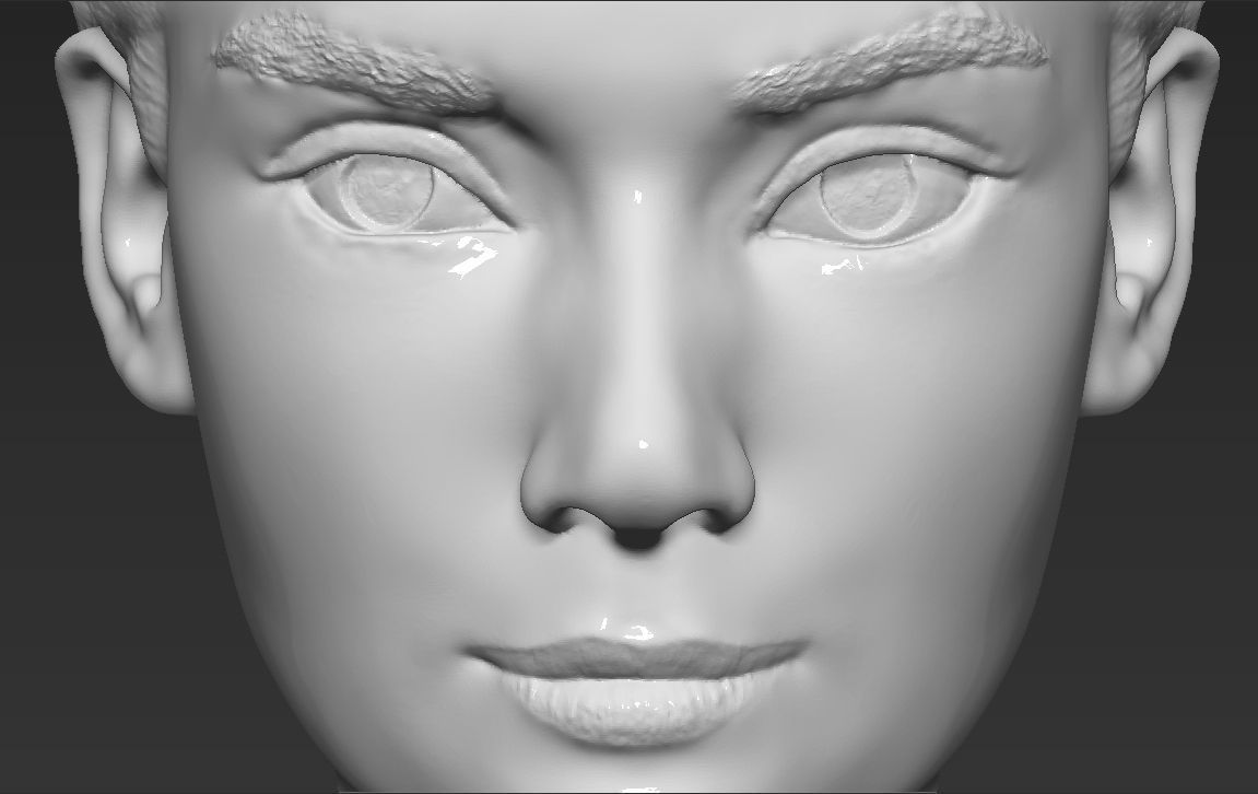 Audrey Hepburn bust 3D printing ready stl obj formats 3D print model_15