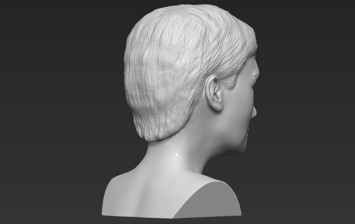 Audrey Hepburn bust 3D printing ready stl obj formats 3D print model_6