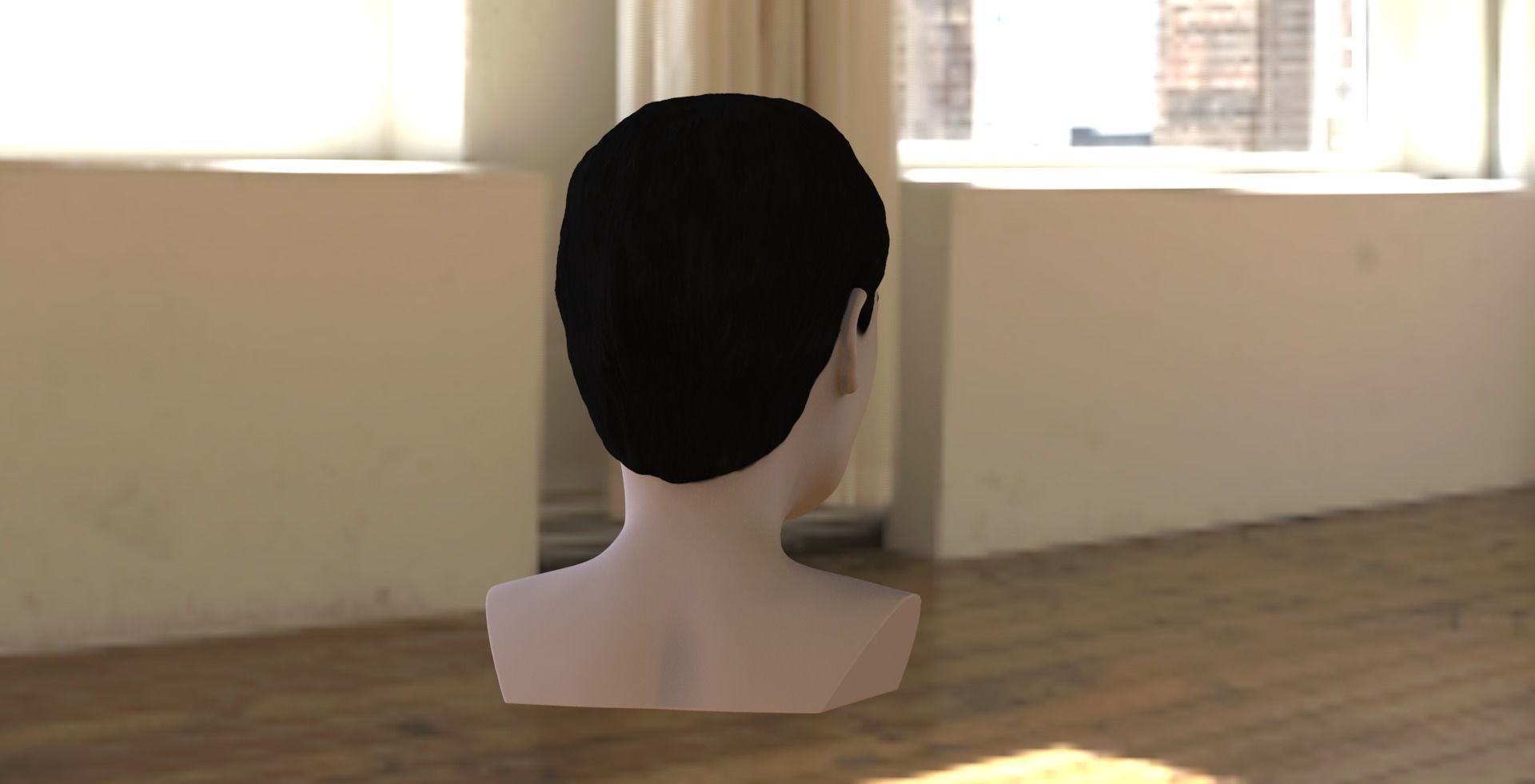 Audrey Hepburn black and white bust for full color 3D printing 3D print model_5