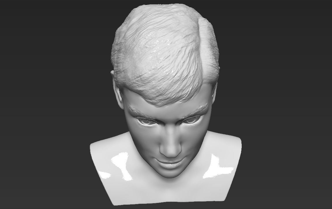 Audrey Hepburn black and white bust for full color 3D printing 3D print model_38