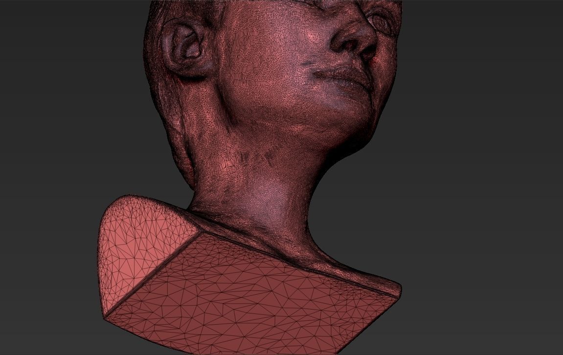 Audrey Hepburn black and white bust for full color 3D printing 3D print model_50