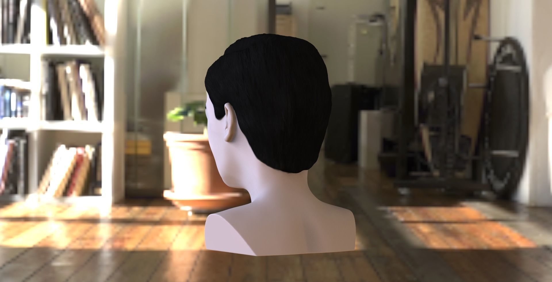 Audrey Hepburn black and white bust for full color 3D printing 3D print model_4