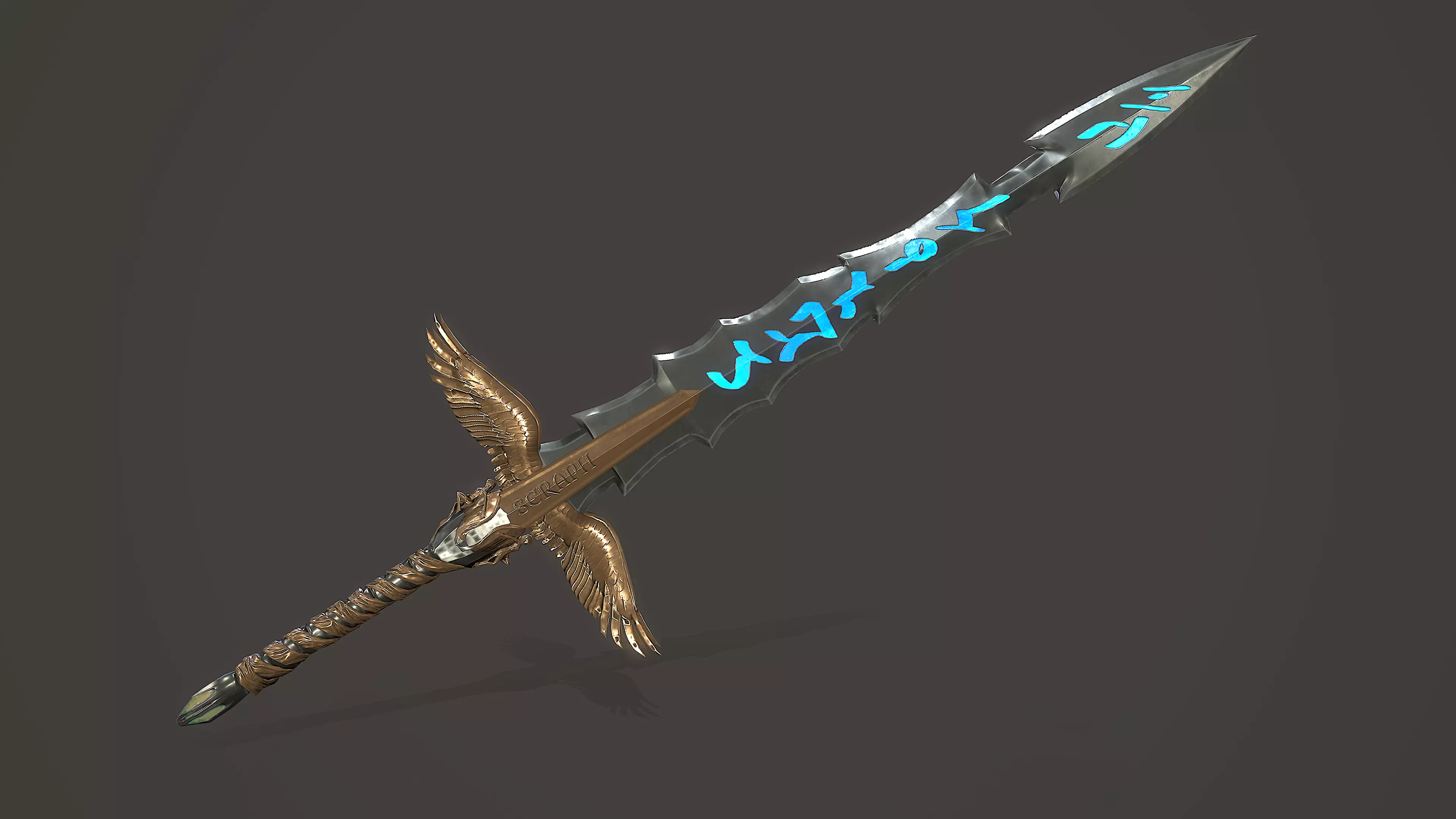Sword of Heaven Low-poly 3D model_0