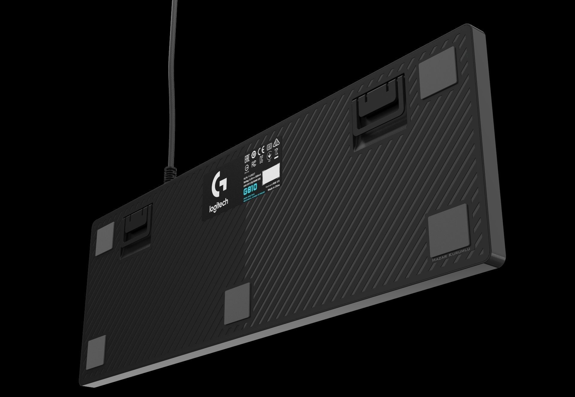 Logitech G810 Orion Spectrum Gaming Keyboard 3D model_2