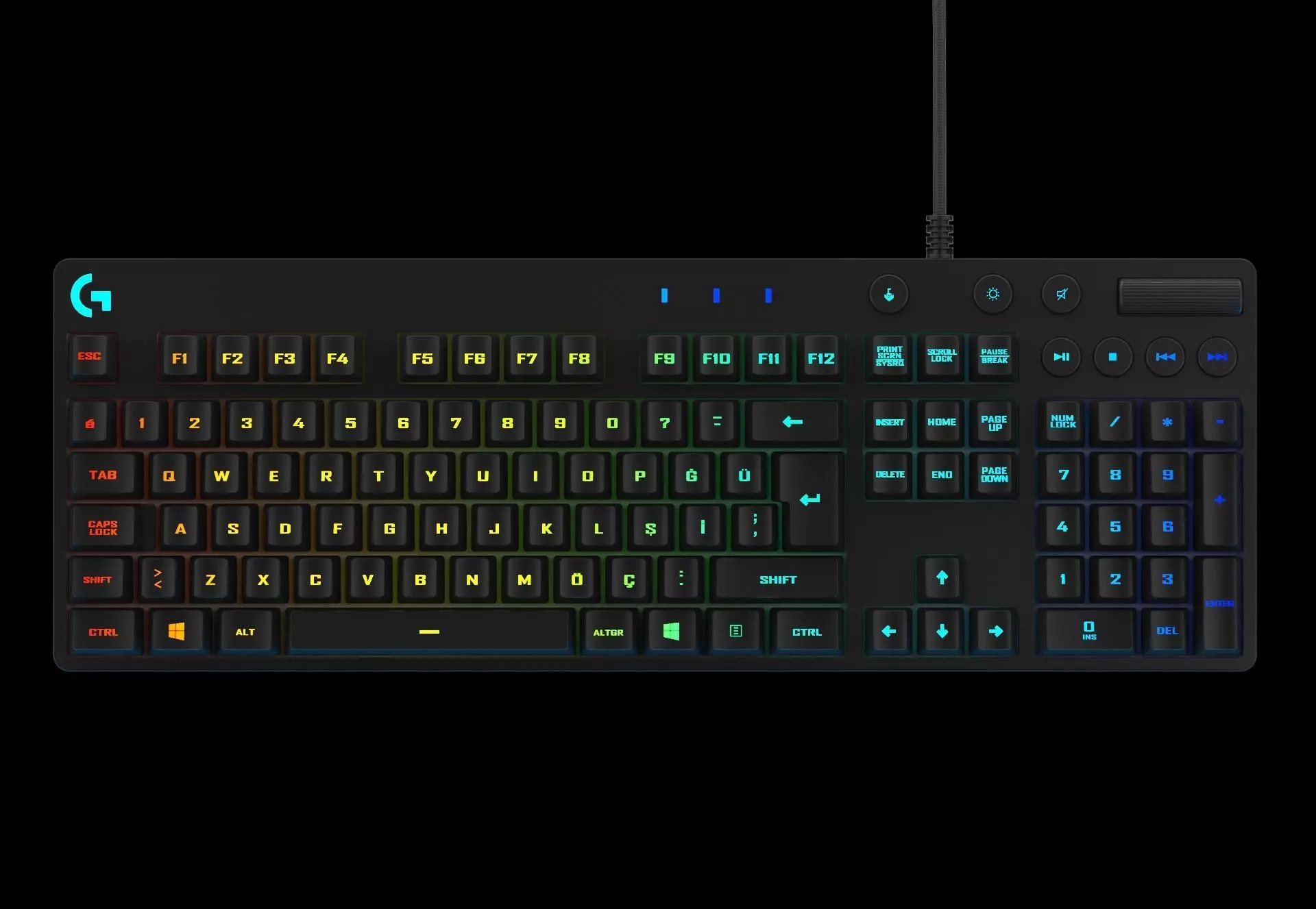 Logitech G810 Orion Spectrum Gaming Keyboard 3D model_0