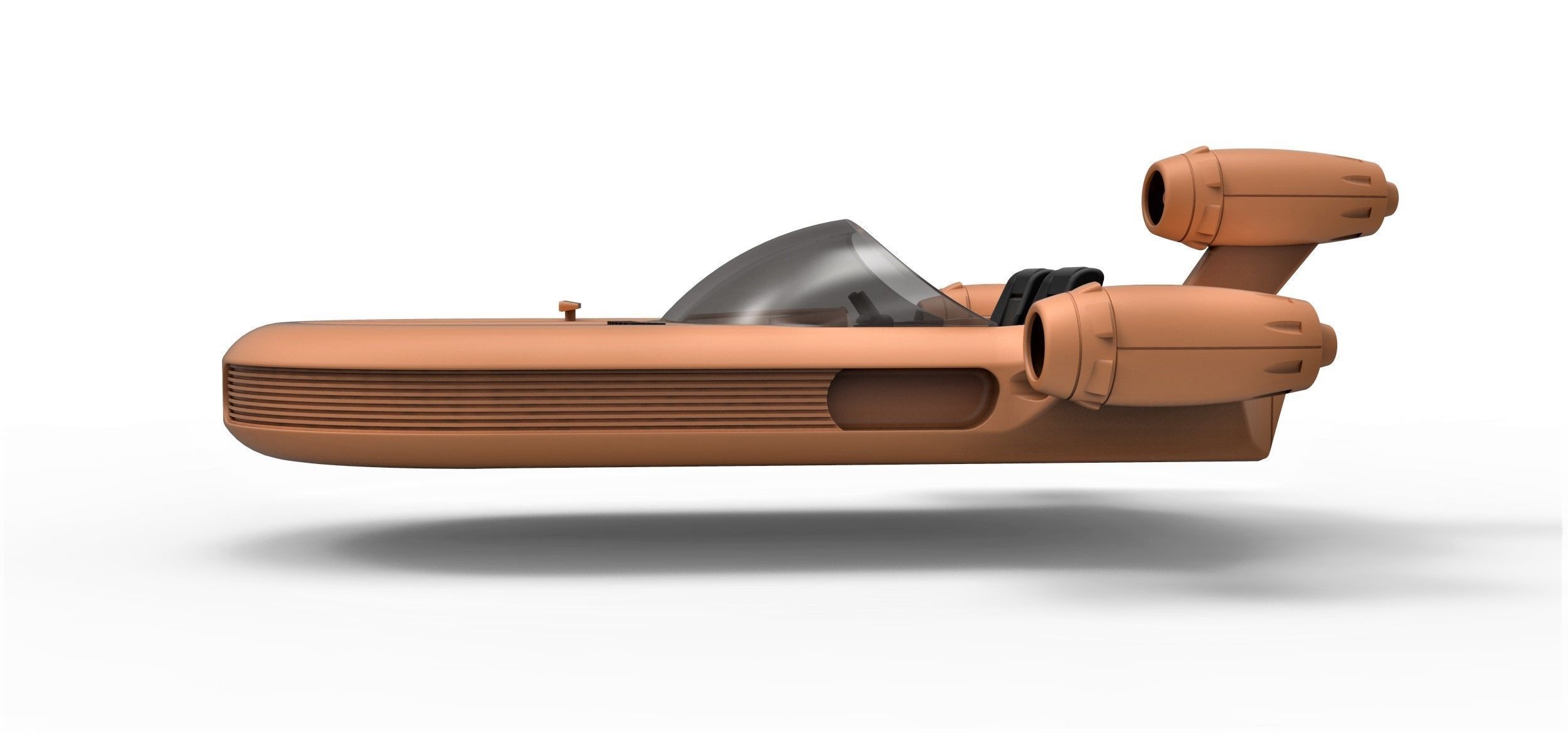 Landspeeder X-34 from Star Wars Scale 1 to 24 3D print model_7