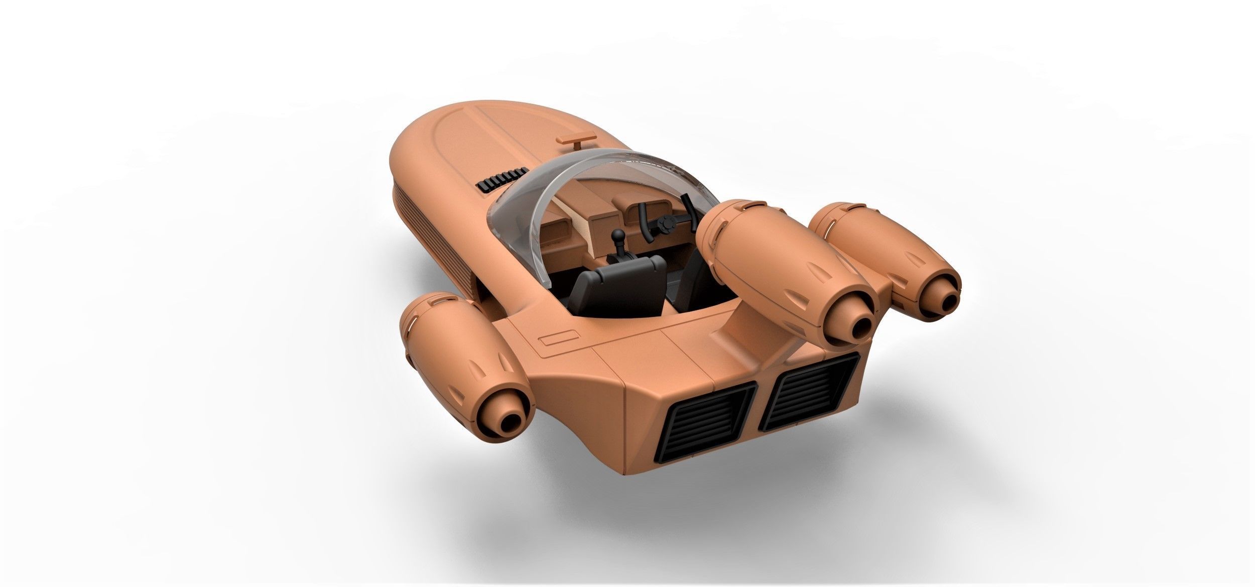 Landspeeder X-34 from Star Wars Scale 1 to 24 3D print model_11