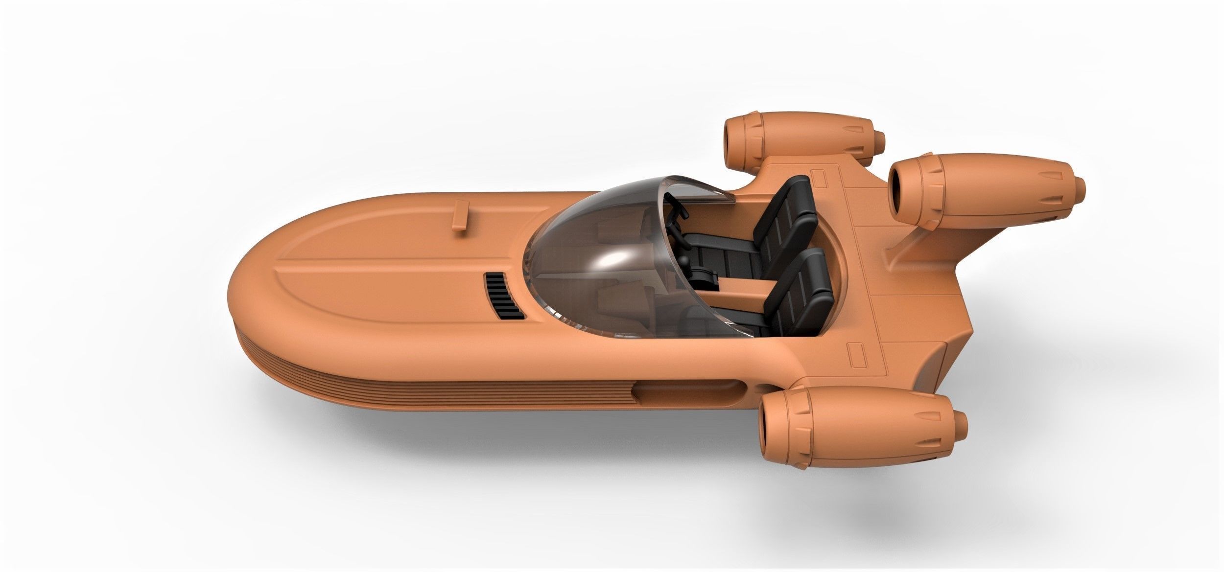 Landspeeder X-34 from Star Wars Scale 1 to 24 3D print model_8