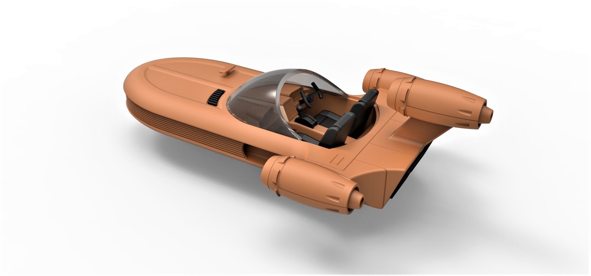 Landspeeder X-34 from Star Wars Scale 1 to 24 3D print model_10