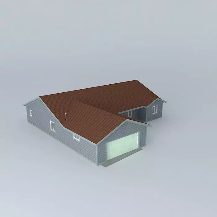 Standard Tract House Free 3D model_0