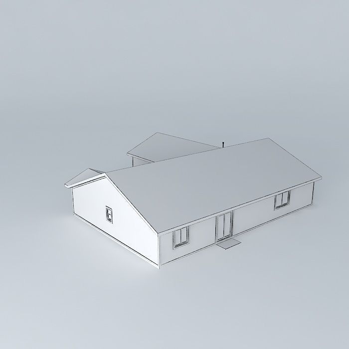 Standard Tract House Free 3D model_4