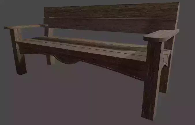Outdoor Bench cw Back Rest