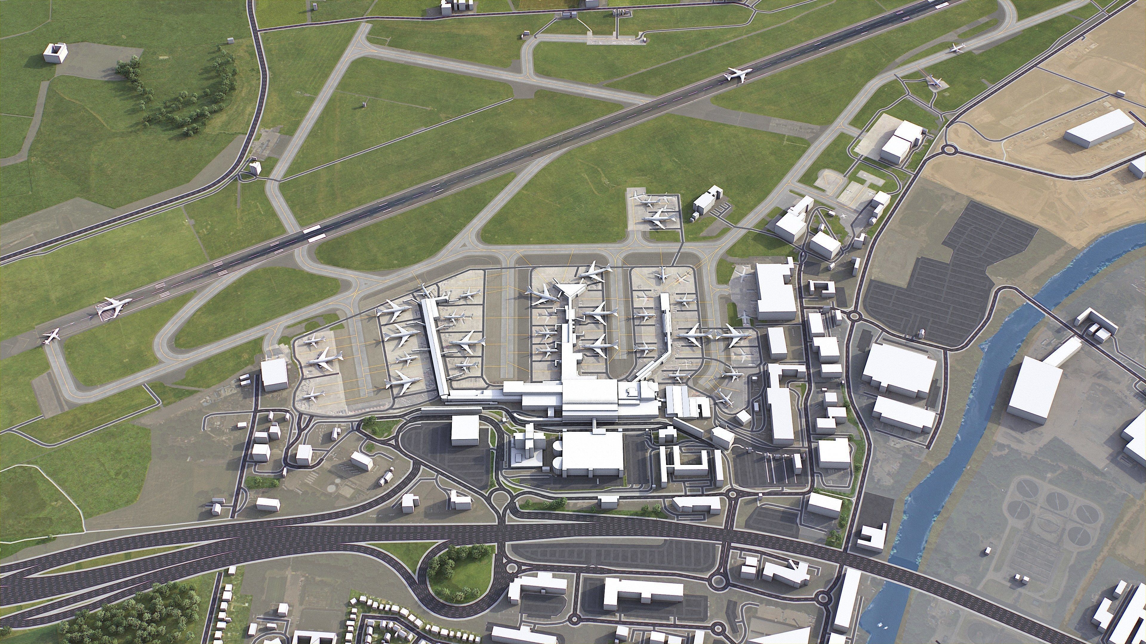 Glasgow - 3D City Model Low-poly 3D model_20