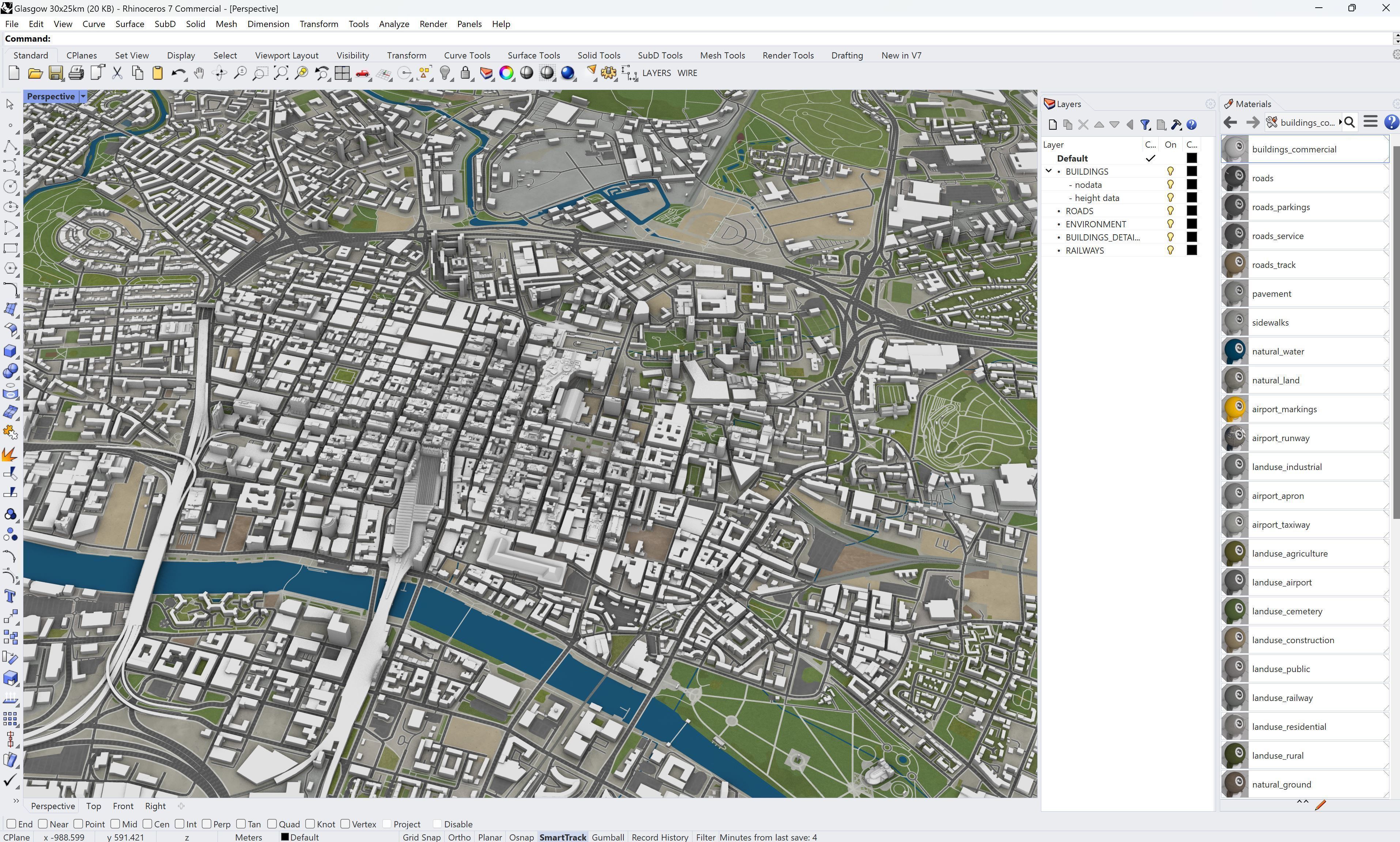 Glasgow - 3D City Model Low-poly 3D model_27