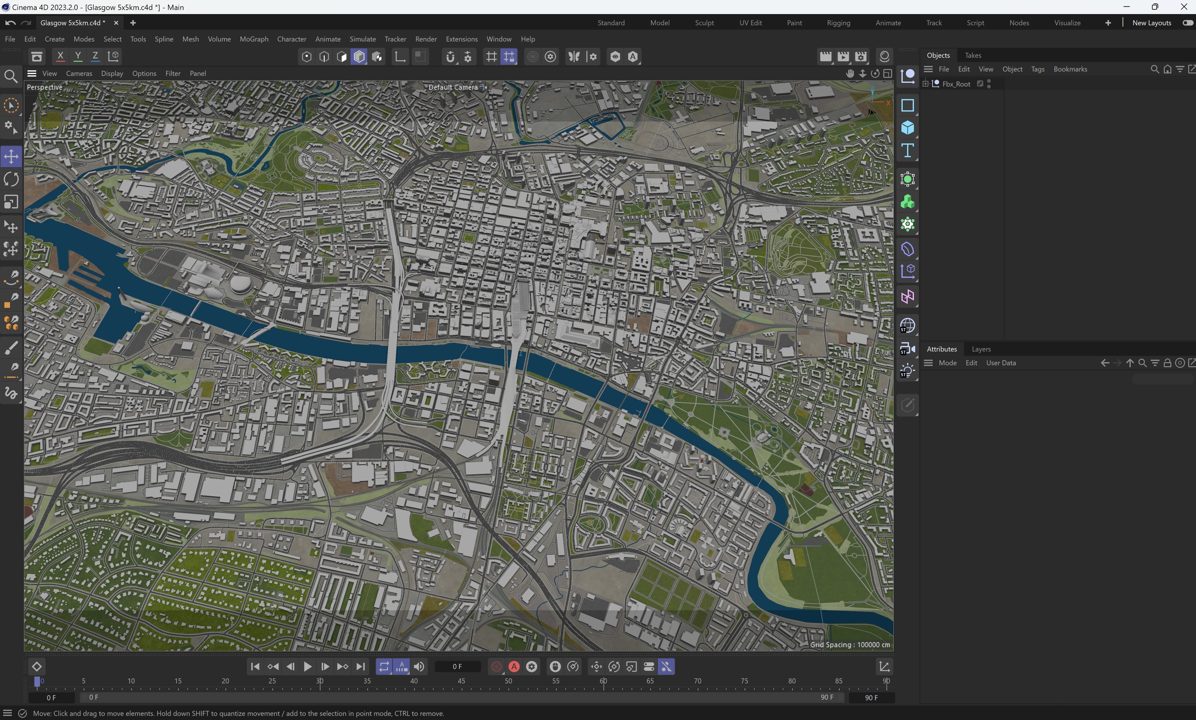 Glasgow - 3D City Model Low-poly 3D model_31