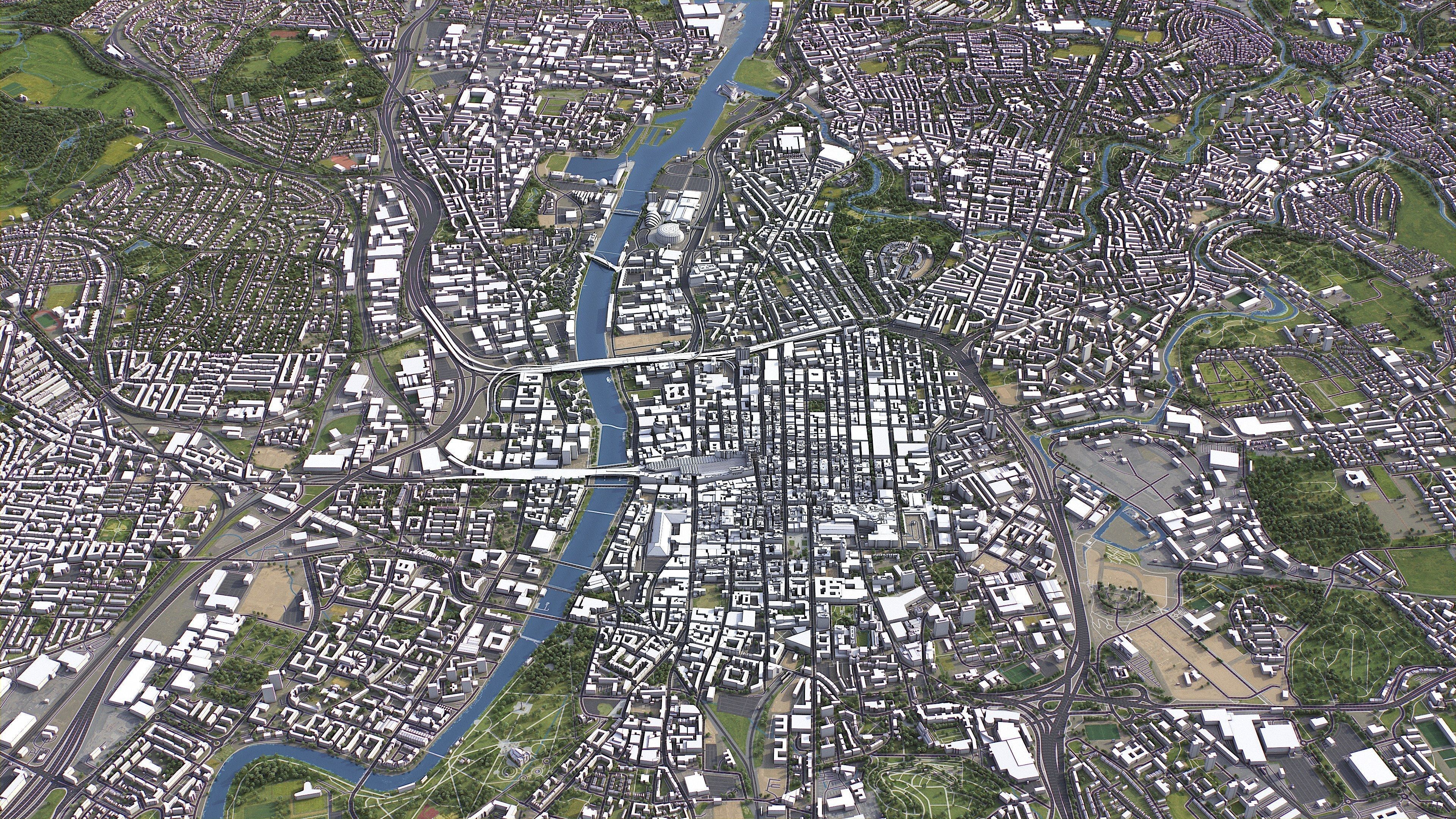 Glasgow - 3D City Model Low-poly 3D model_14