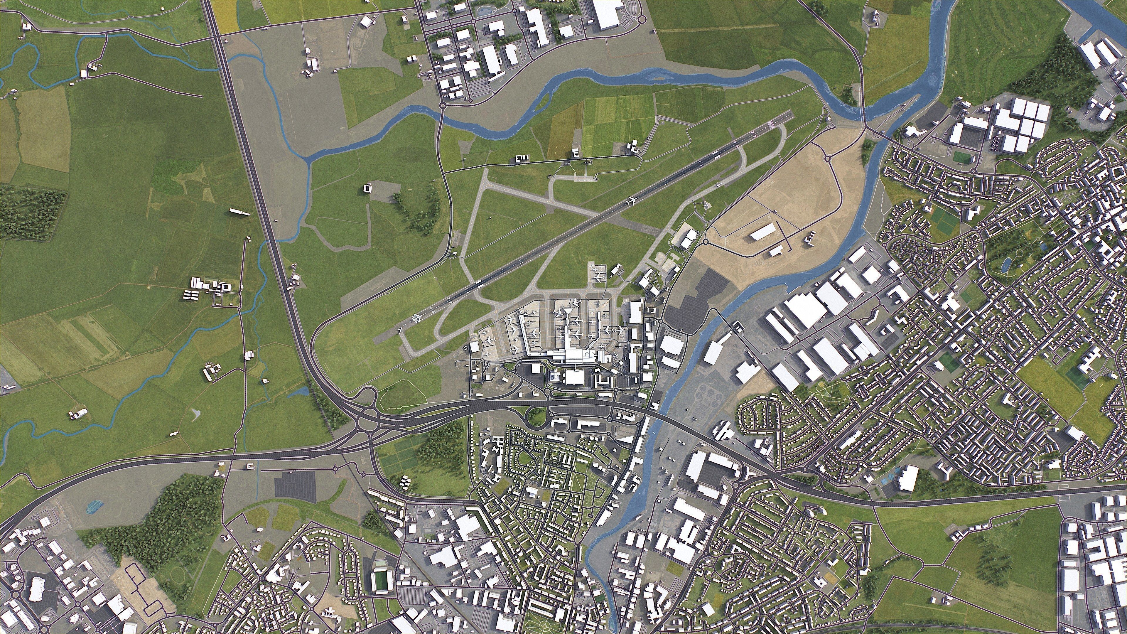 Glasgow - 3D City Model Low-poly 3D model_26