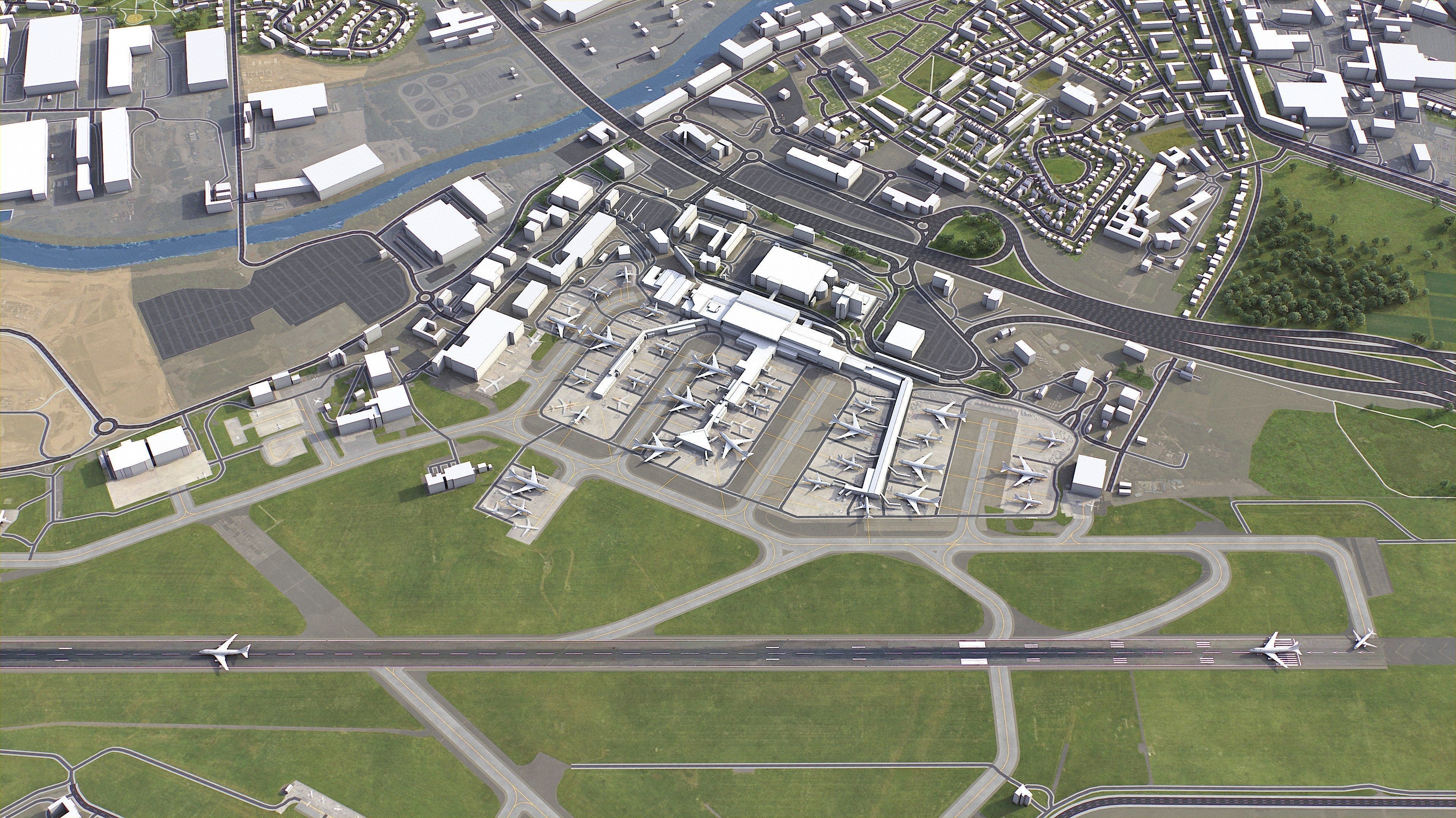 Glasgow - 3D City Model Low-poly 3D model_22