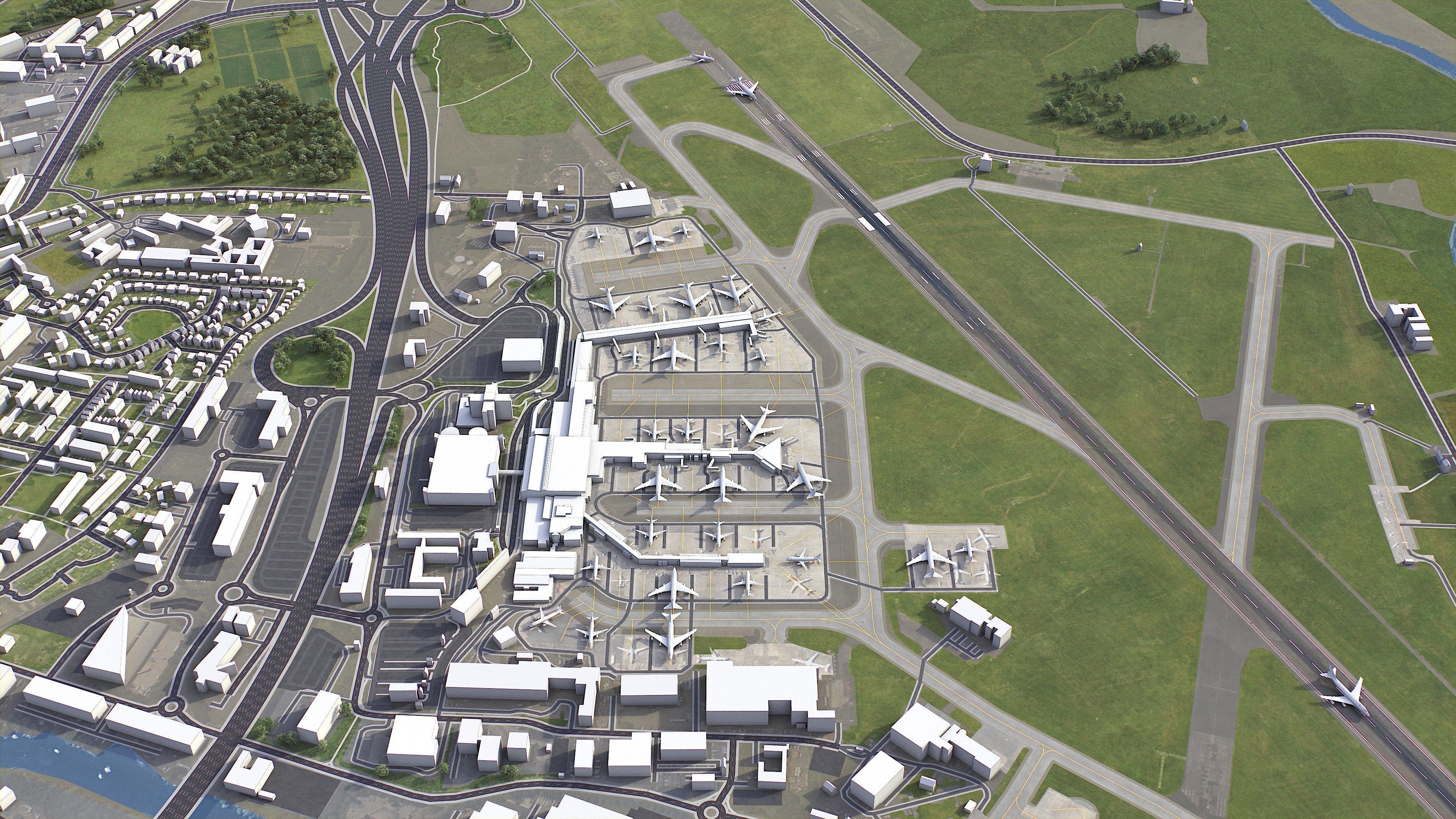 Glasgow - 3D City Model Low-poly 3D model_23