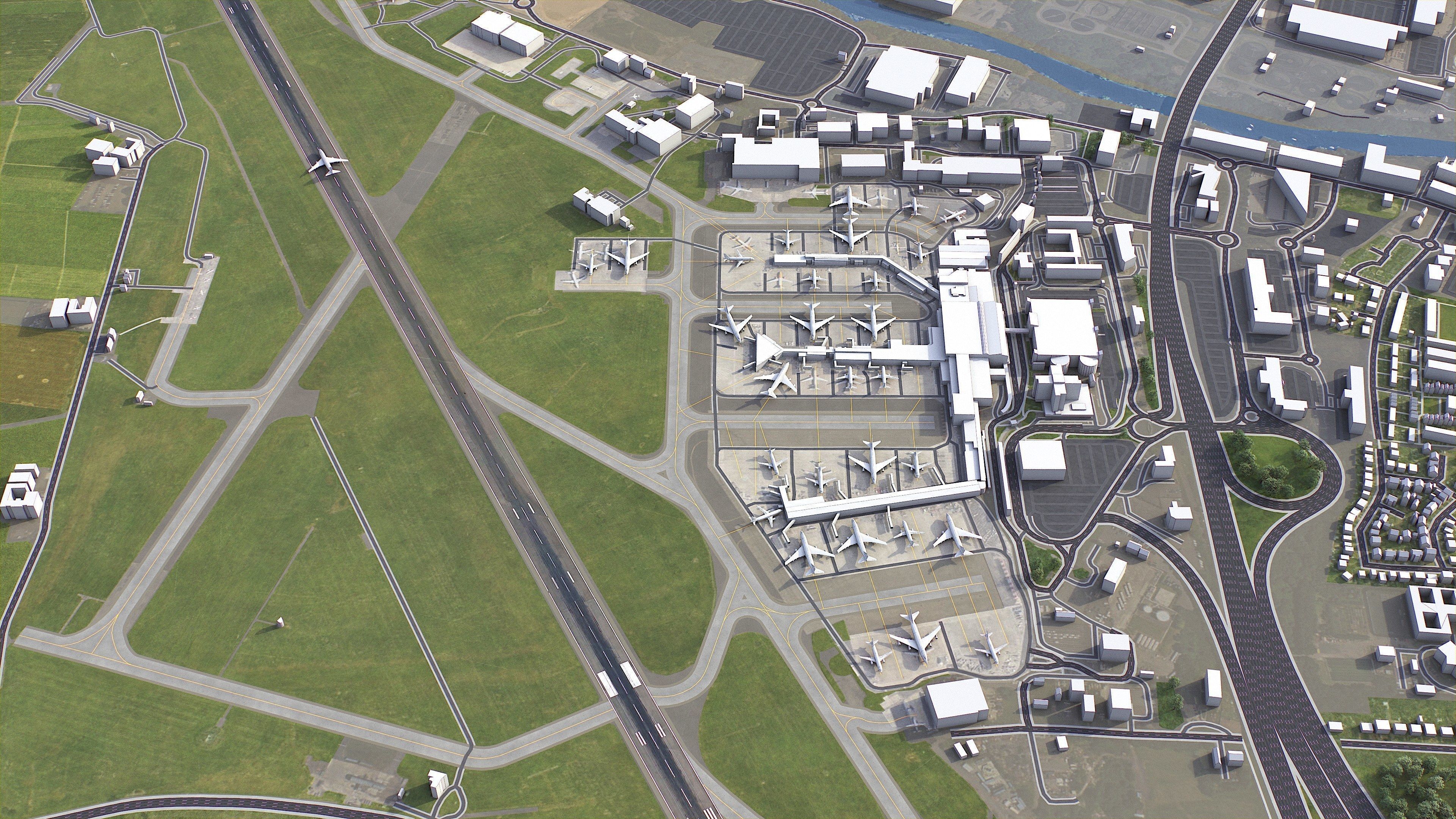 Glasgow - 3D City Model Low-poly 3D model_21