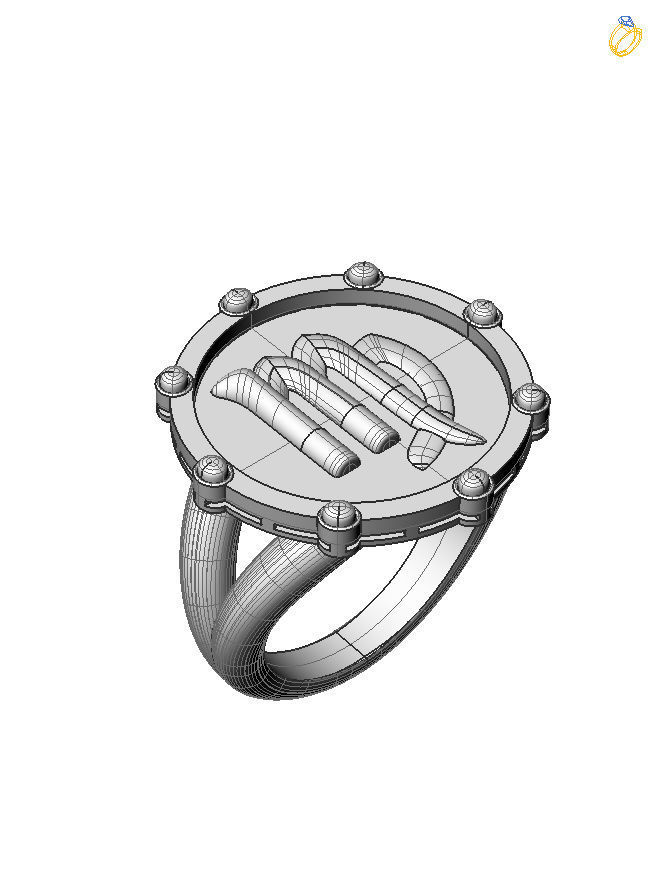 Virgo ring 001 3D print model_8