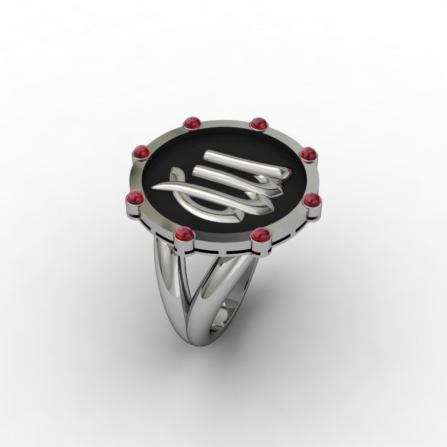 Virgo ring 001 3D print model_3