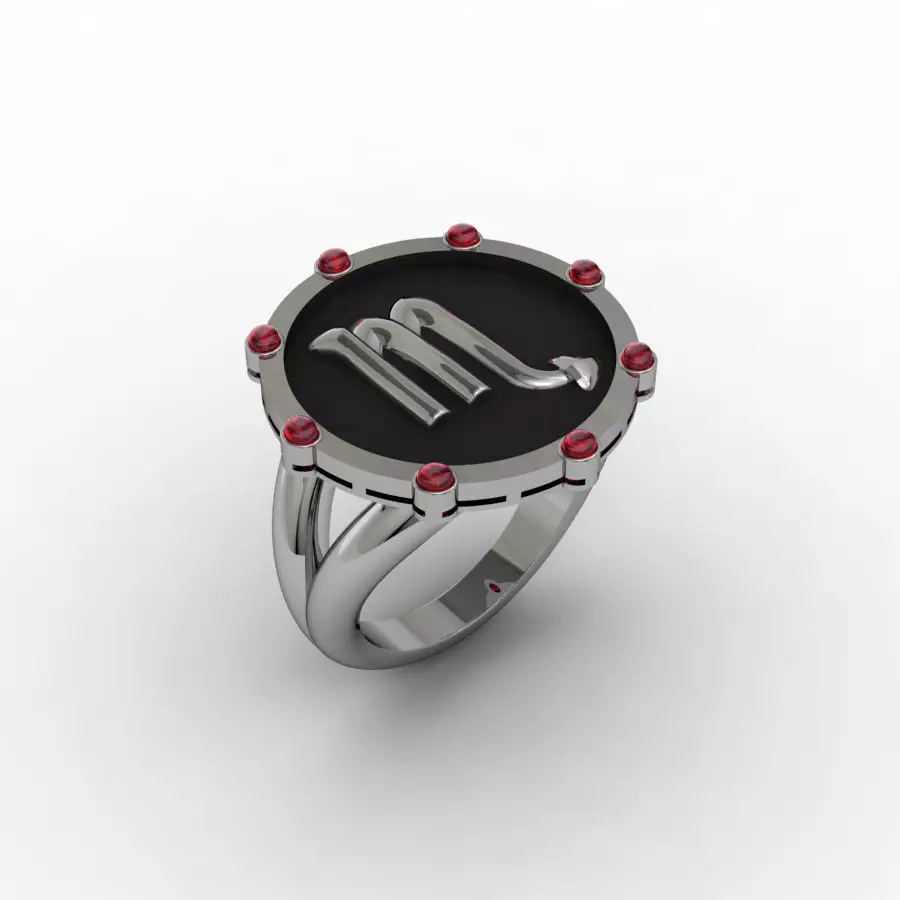 Scorpio ring 001 3D print model_0