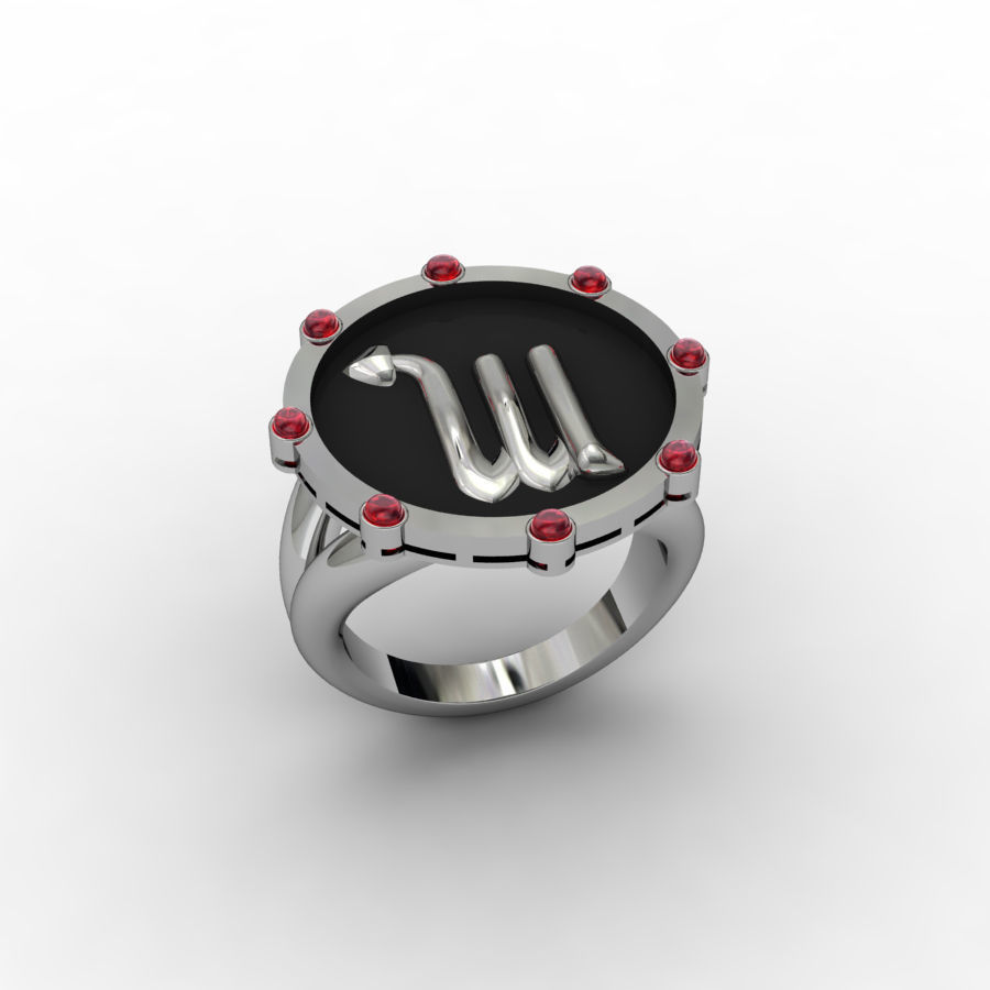 Scorpio ring 001 3D print model_6