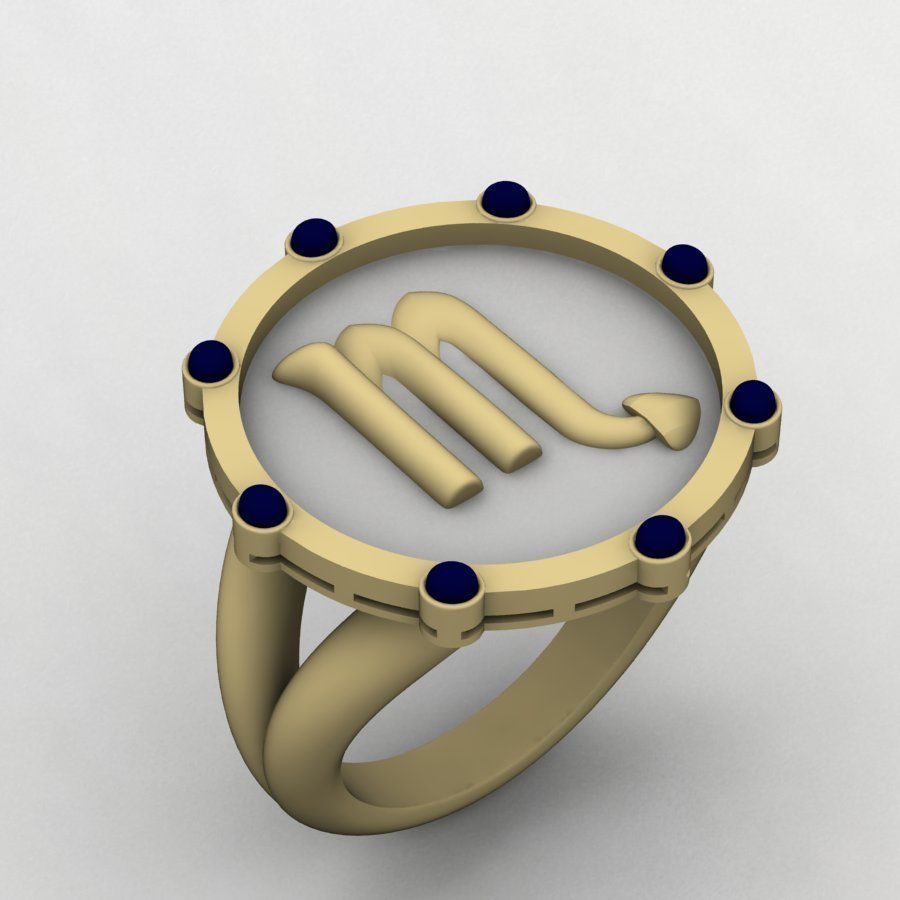 Scorpio ring 001 3D print model_2
