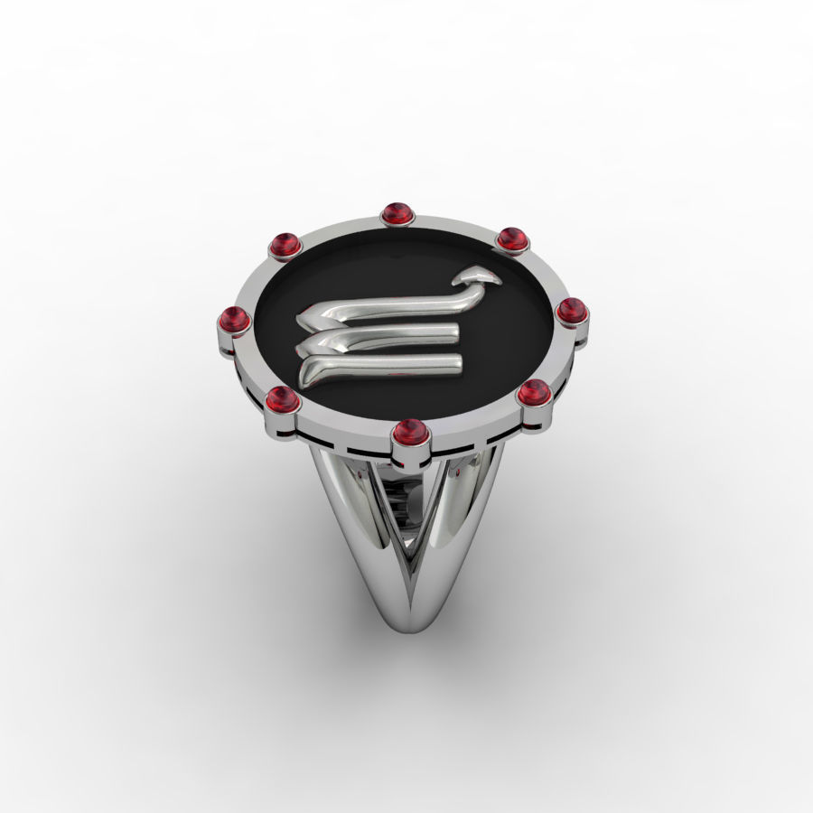 Scorpio ring 001 3D print model_8