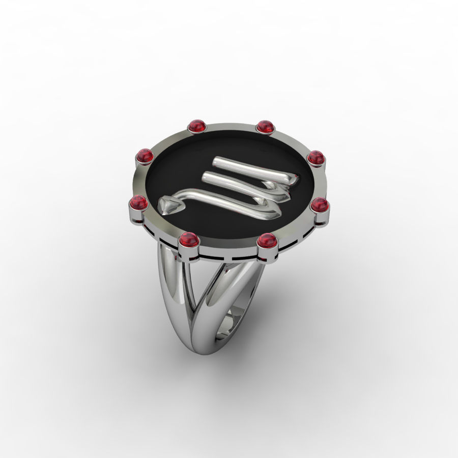 Scorpio ring 001 3D print model_5