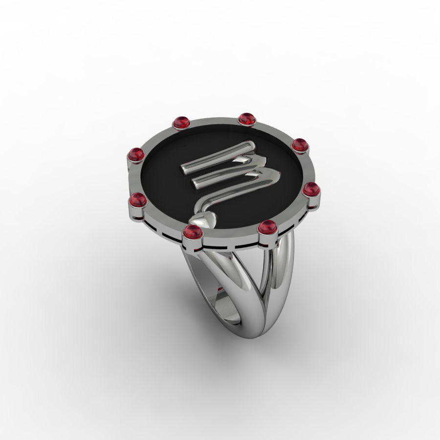 Scorpio ring 001 3D print model_4