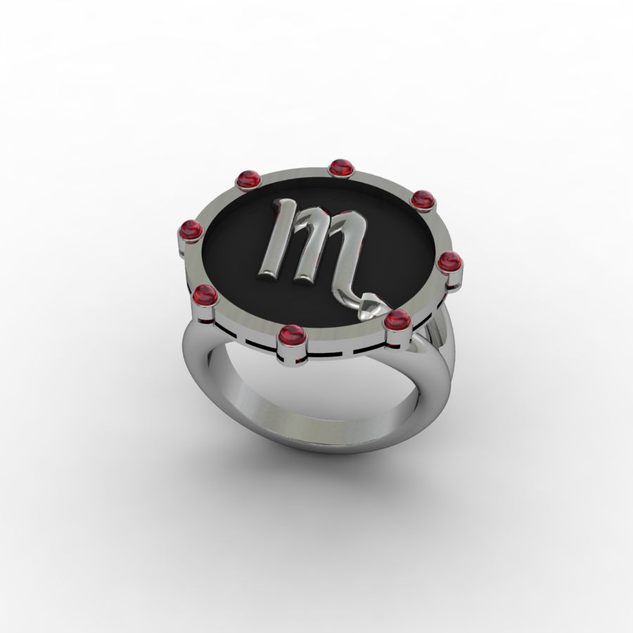 Scorpio ring 001 3D print model_3