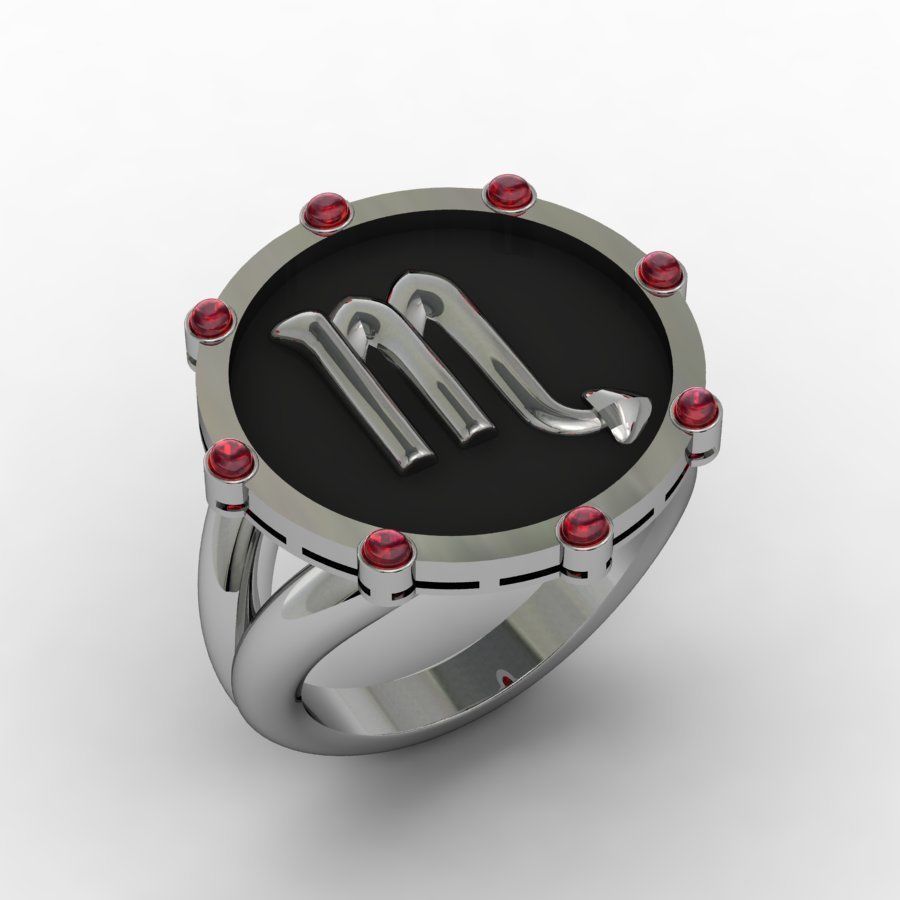 Scorpio ring 001 3D print model_9