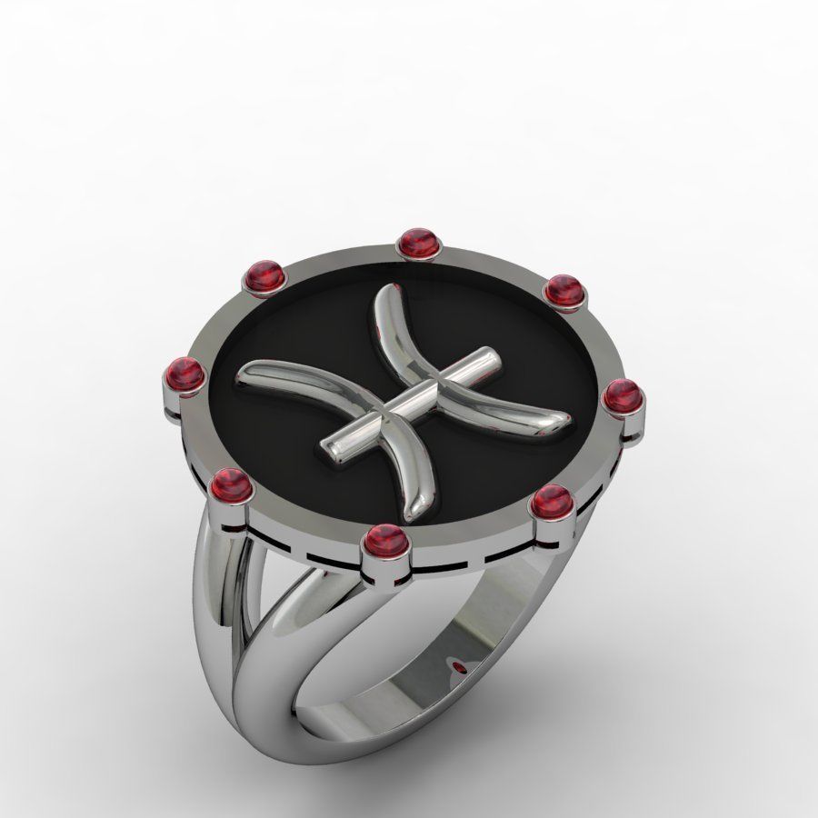 Pisces ring 001 3D print model_8