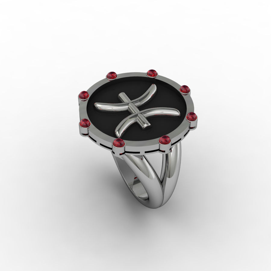 Pisces ring 001 3D print model_3
